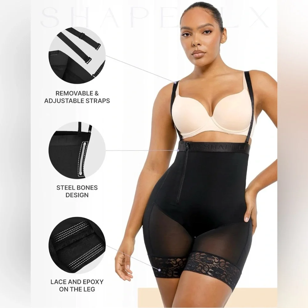 Elegant Black Bodysuit fajas Colombianas Moldeadoras body shaper 5XL - Picture 4 of 10
